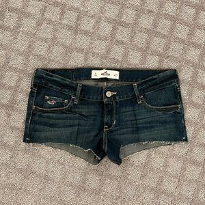 Hollister Dark Blue Low Rise Jean Shorts